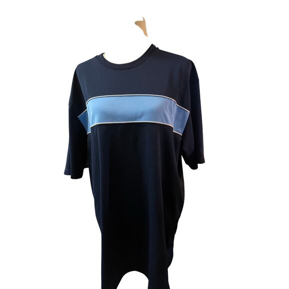 Nike Men’s Navy & Light Blue Colorblock Crewneck Tee. Size XXL - Picture 1 of 8